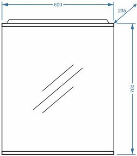 Зеркало с подсветкой Stella Polar Ванесса 60см белый SP-00000219